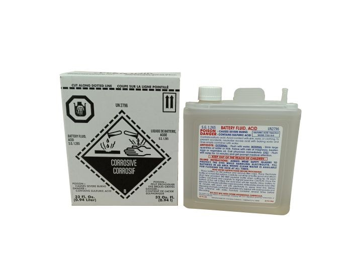 YUASA 32OZ. ACID BOTTLES BOXED YUAACID32BOX