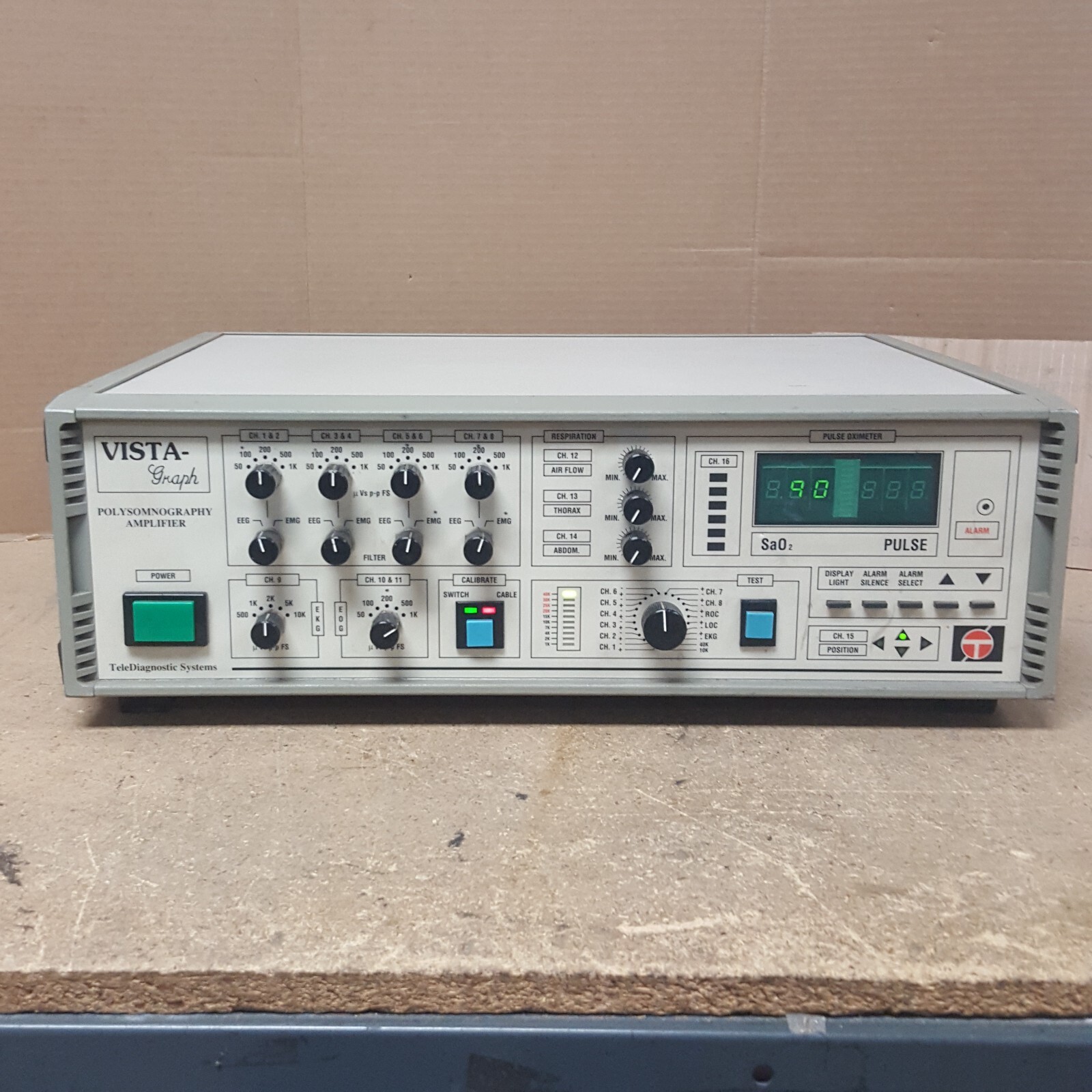Vista-Graph Polysomnography Amplifier - Powers On - No Power Cord - USED