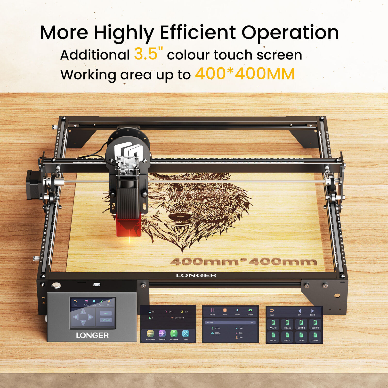Longer Ray5 5W Laser Engraver 60W CNC Laser Cutter 240MHz ESP32 chip 10000mm/min