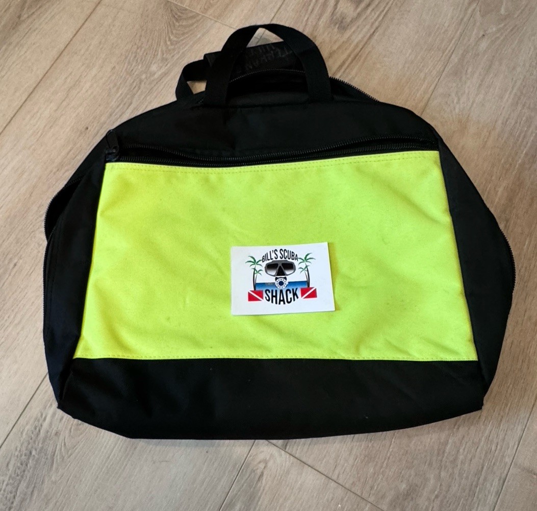SCUBA REGULATOR BAG BLACK AND YELLOW LARGE SIZE! SWEET!