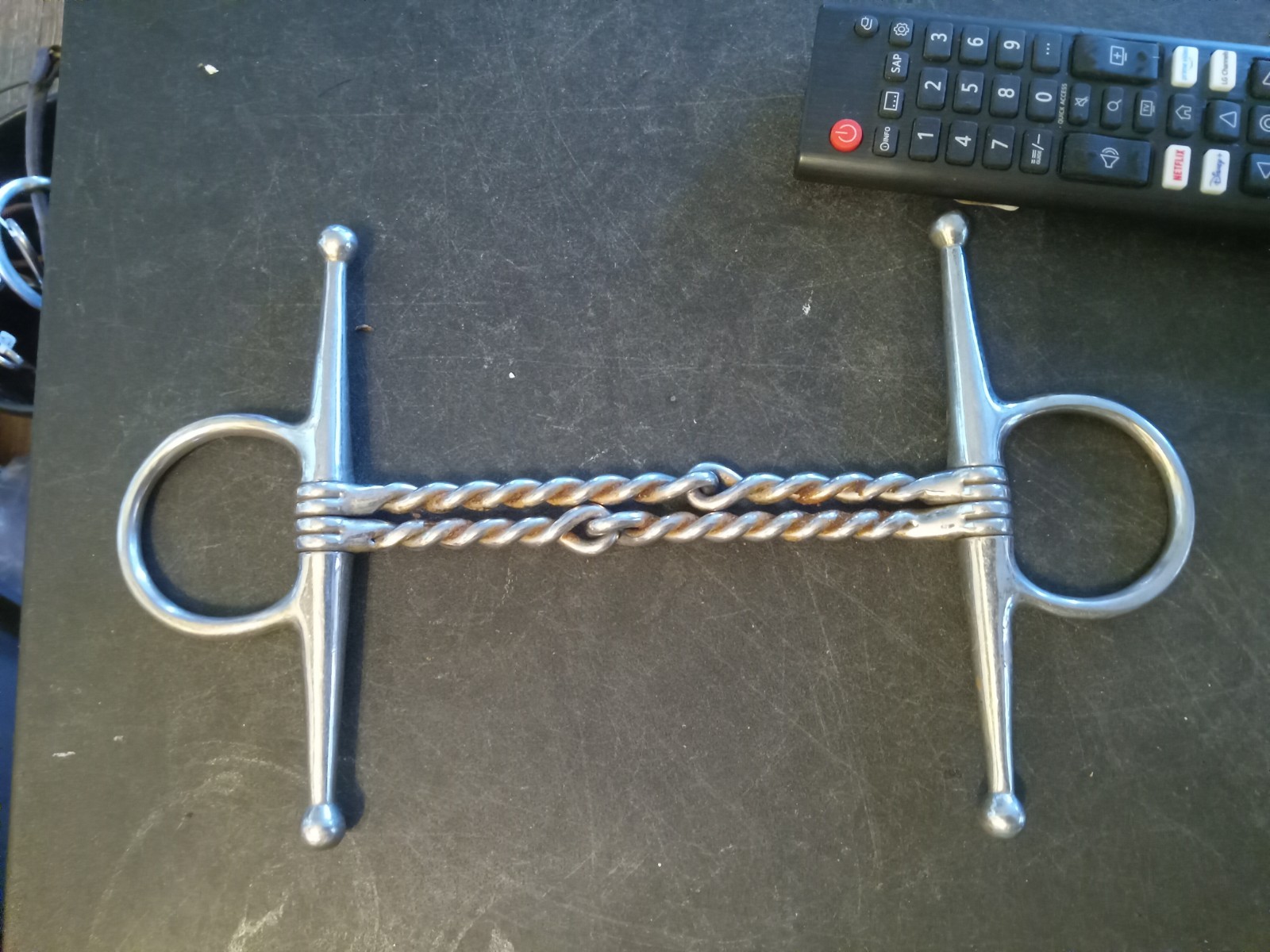 full cheek bit 5 1/2 in mouth  Double Twisted  wire mouth