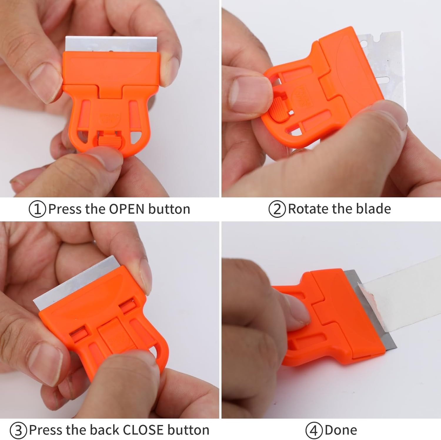 2 Pack Razor Scraper Plastic Razor Scraper Scraper Tool with Extra 10 Plastic