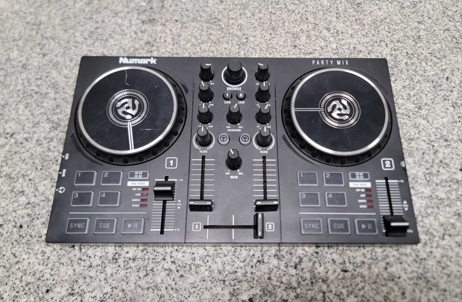 Numark Party Mix Double Deck DJ Controller UNTESTED/FOR PARTS