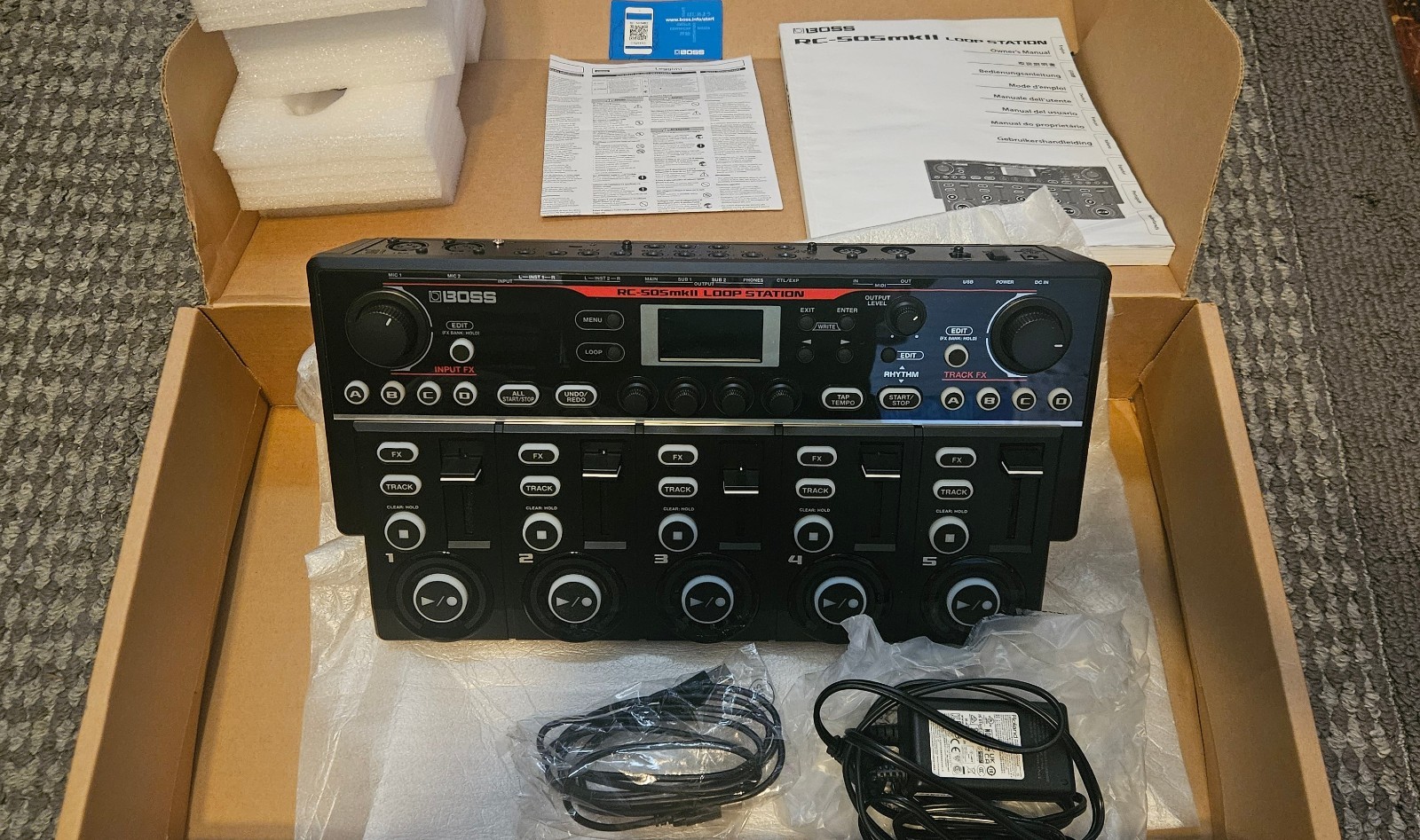 BOSS RC-505mkII Digital Loop Station Looper for Guitar/Bass w/ Adapter & Manual