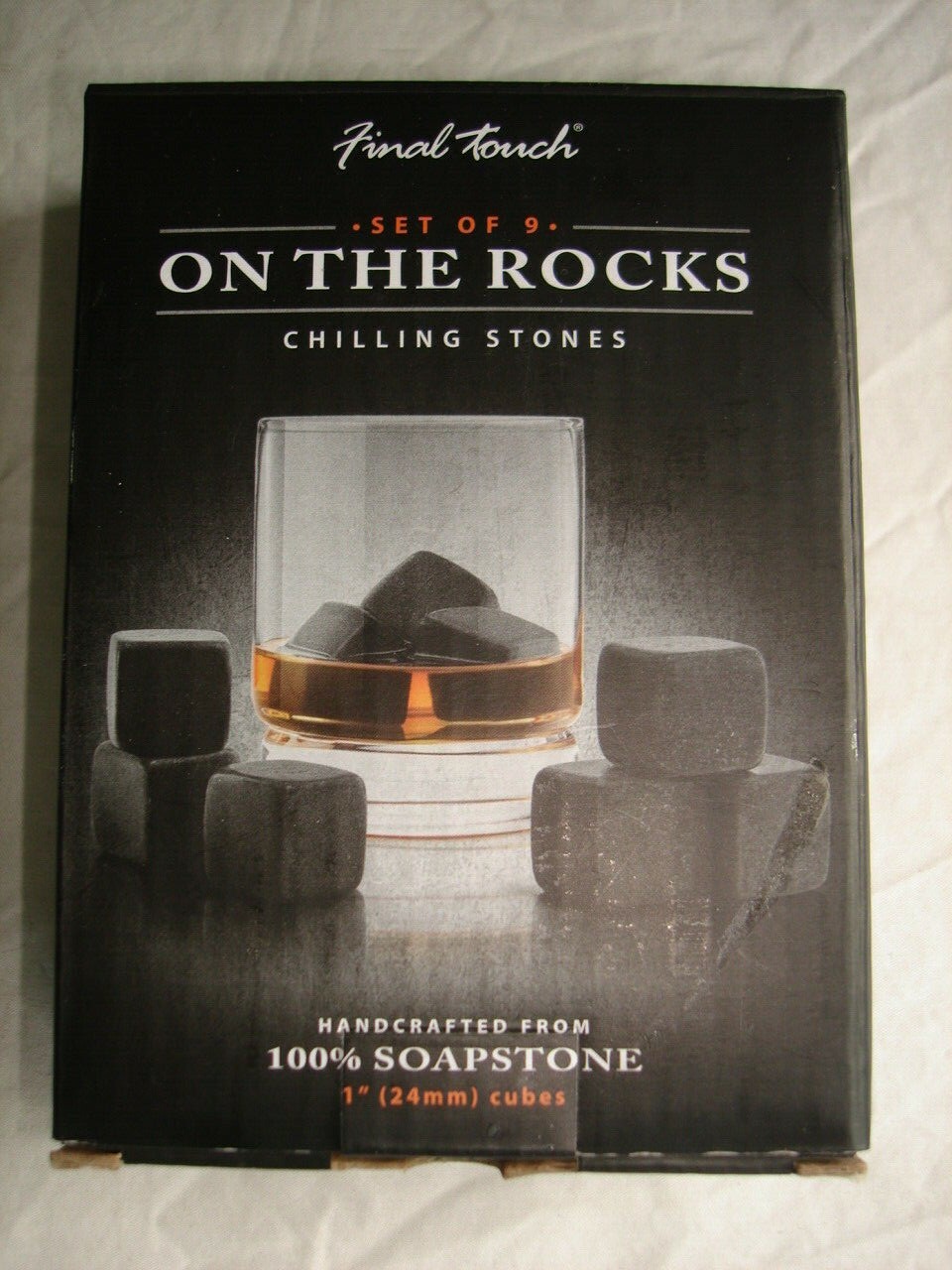 NIB Whiskey Chilling Stones by Final Touch Artisan Crafted Reusable Refreezable
