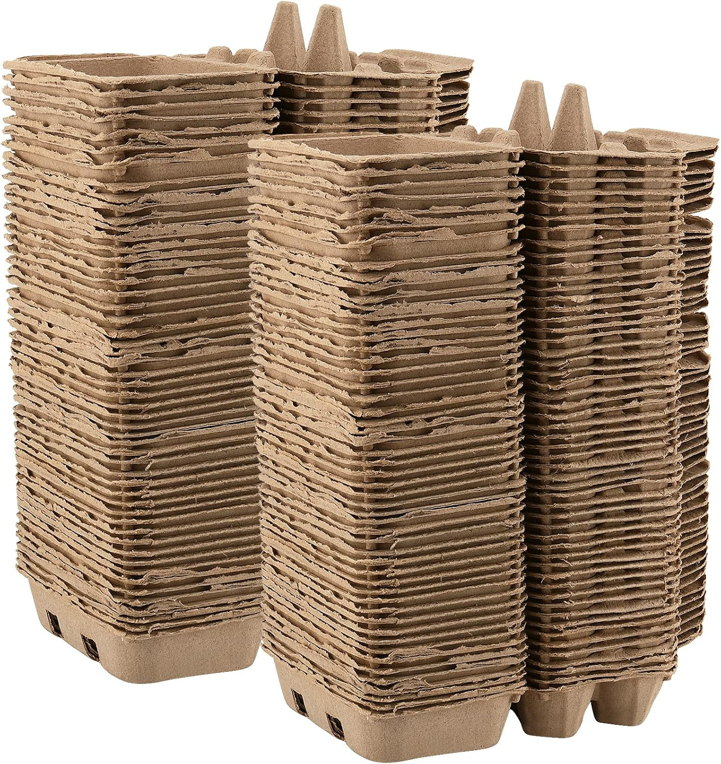 50 Pack 6 Count Paper Pulp Egg Cartons, Half Dozen Egg Holder Cardboard Egg Cart