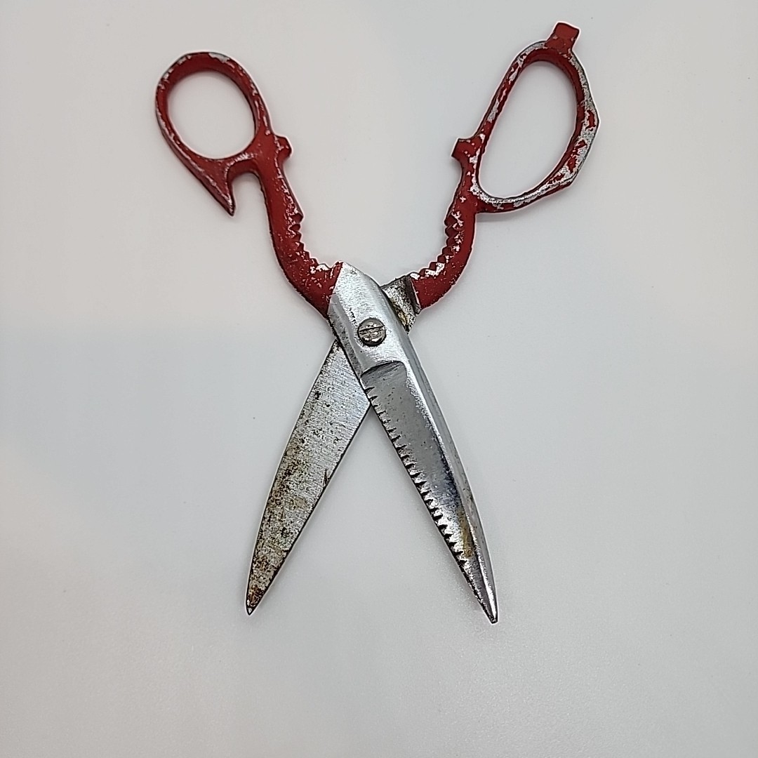 Vintage Red Kitchen Shears Scissors Jar Claw Bottle Opener Nut Cracker