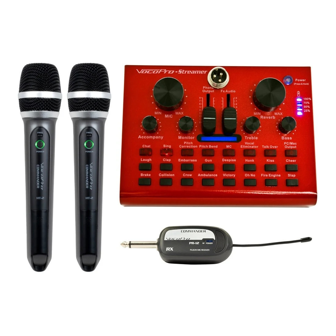 VocoPro K-MIX-WIRELESS Digital Karaoke Mixer/USB Interface w/Dual Microphones