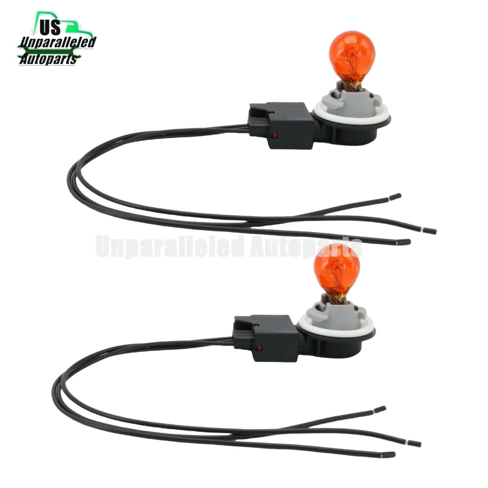 2Pcs New Turn Signal Light Sockets＆Bulbs＆/Plug For Jeep Dodge Chrysler US Stock