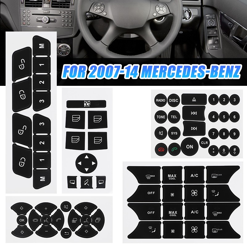 Window Dash Switch Button Repair Stickers For Mercedes Benz W176 W246 W212 W218