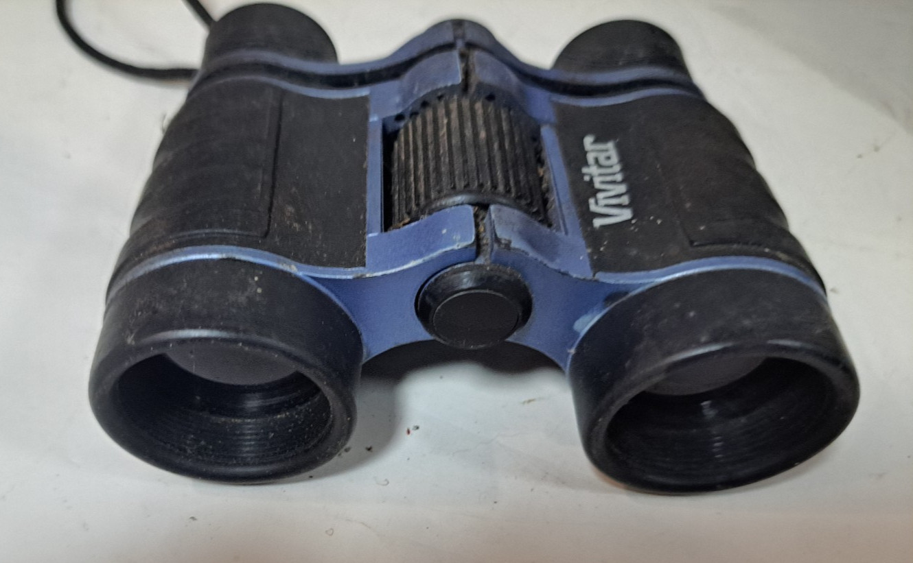 VIVITAR 4x30 Binoculars Silver & Black - Lightweight Compact Design -
