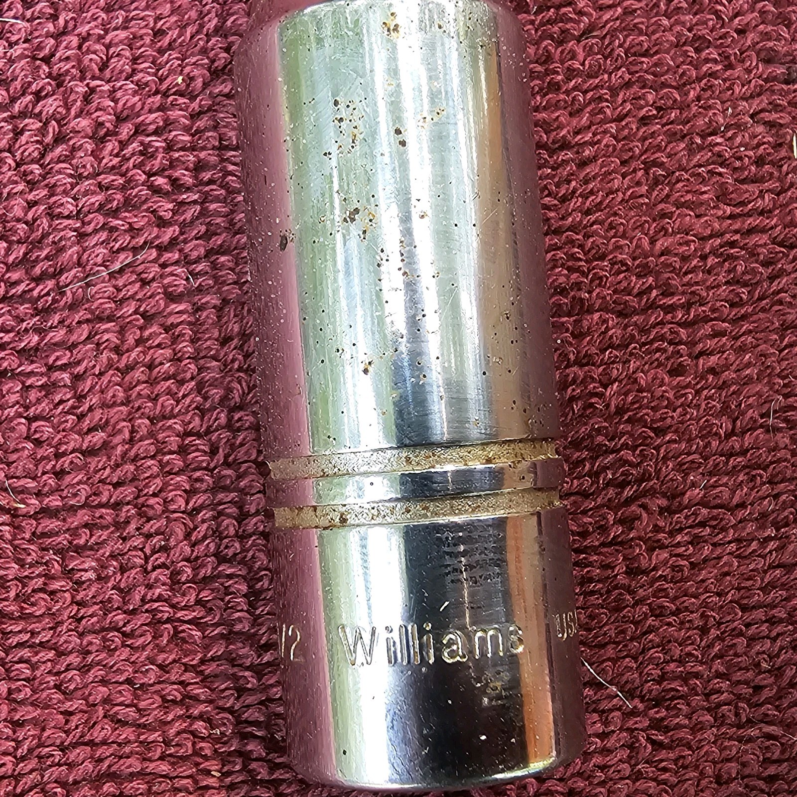 Vintage Williams SD-1216, 1/2" Drive Deep 12pt Socket, USA, 1/2”