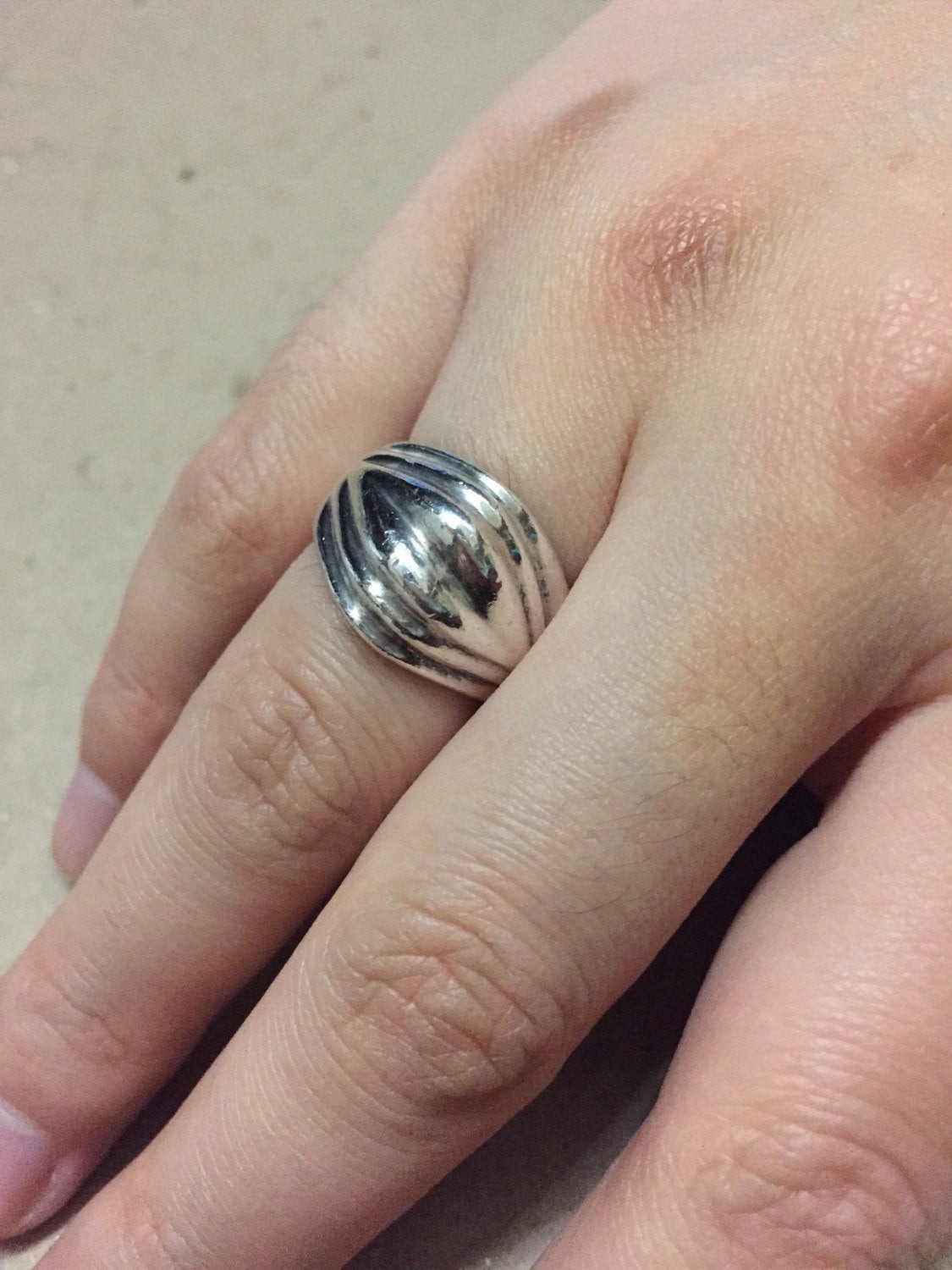 sz 6, VTG Sterling silver handmade ring, maxico 925 wire band