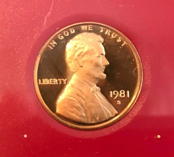 1981 P D S Lincoln Cent  In Mint Cello + (TYPE 1) PROOF (3 COINS)