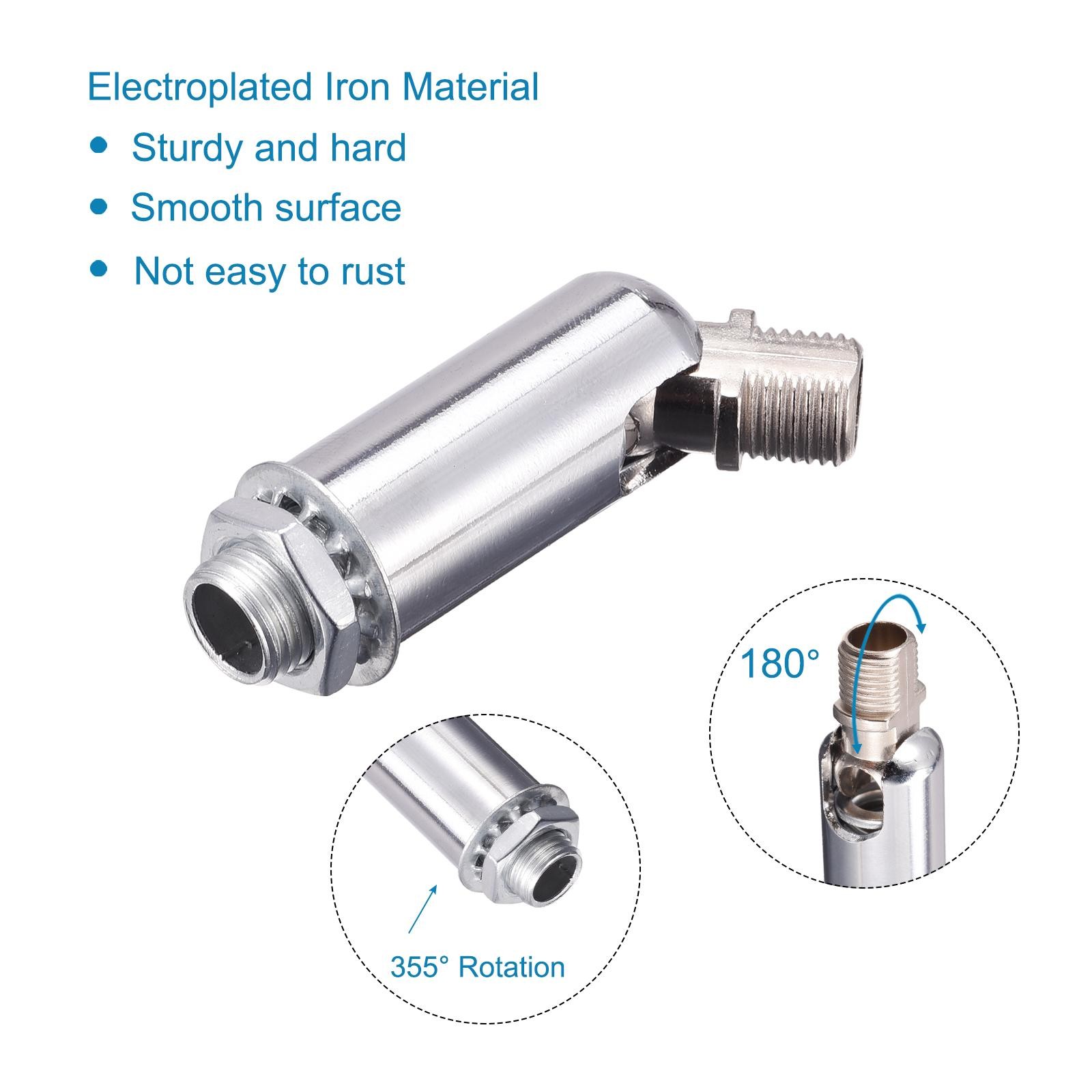 Sloped Ceiling Adapter 180 Degree Swivel M10 Thread for Chandelier Chrome 2Pcs