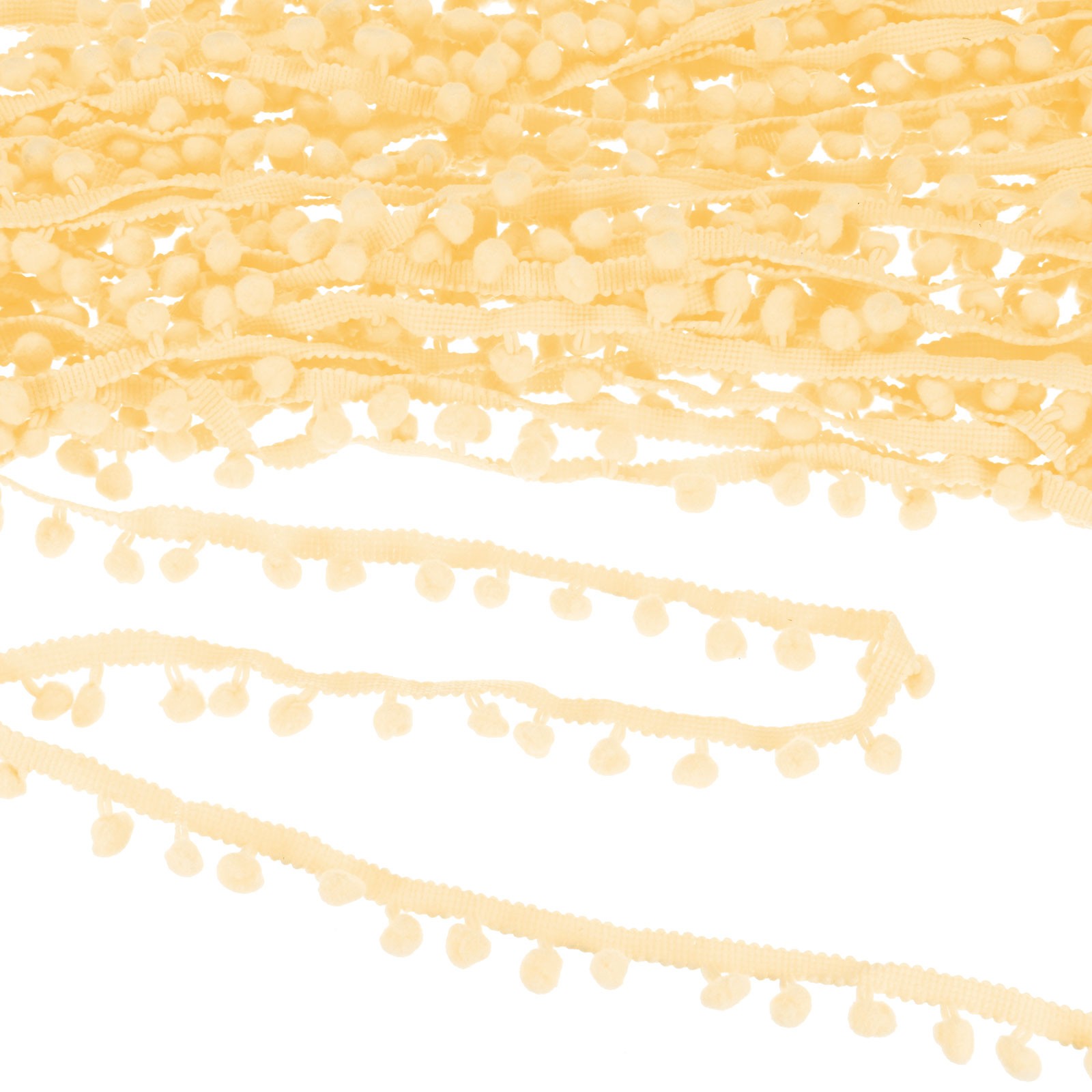 Pom Pom Ball Fringe Trim, 10 Yards 8mm Pom Pom Trim for DIY Crafts Beige