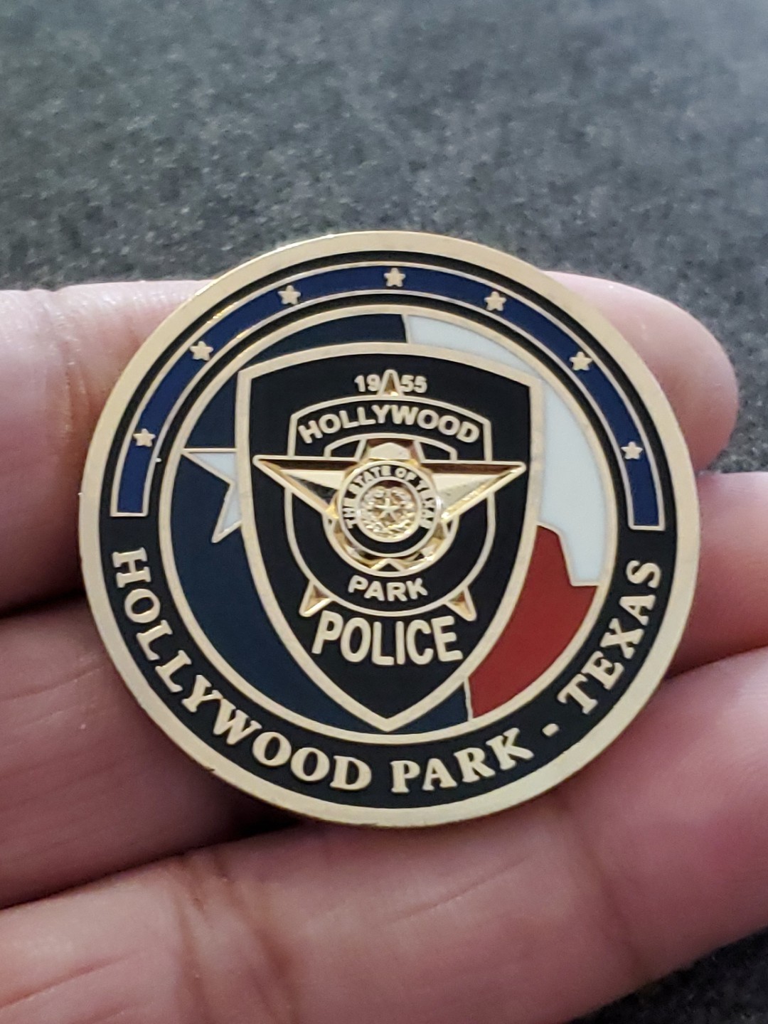 Hollywood Park Police Texas Challenge Coin