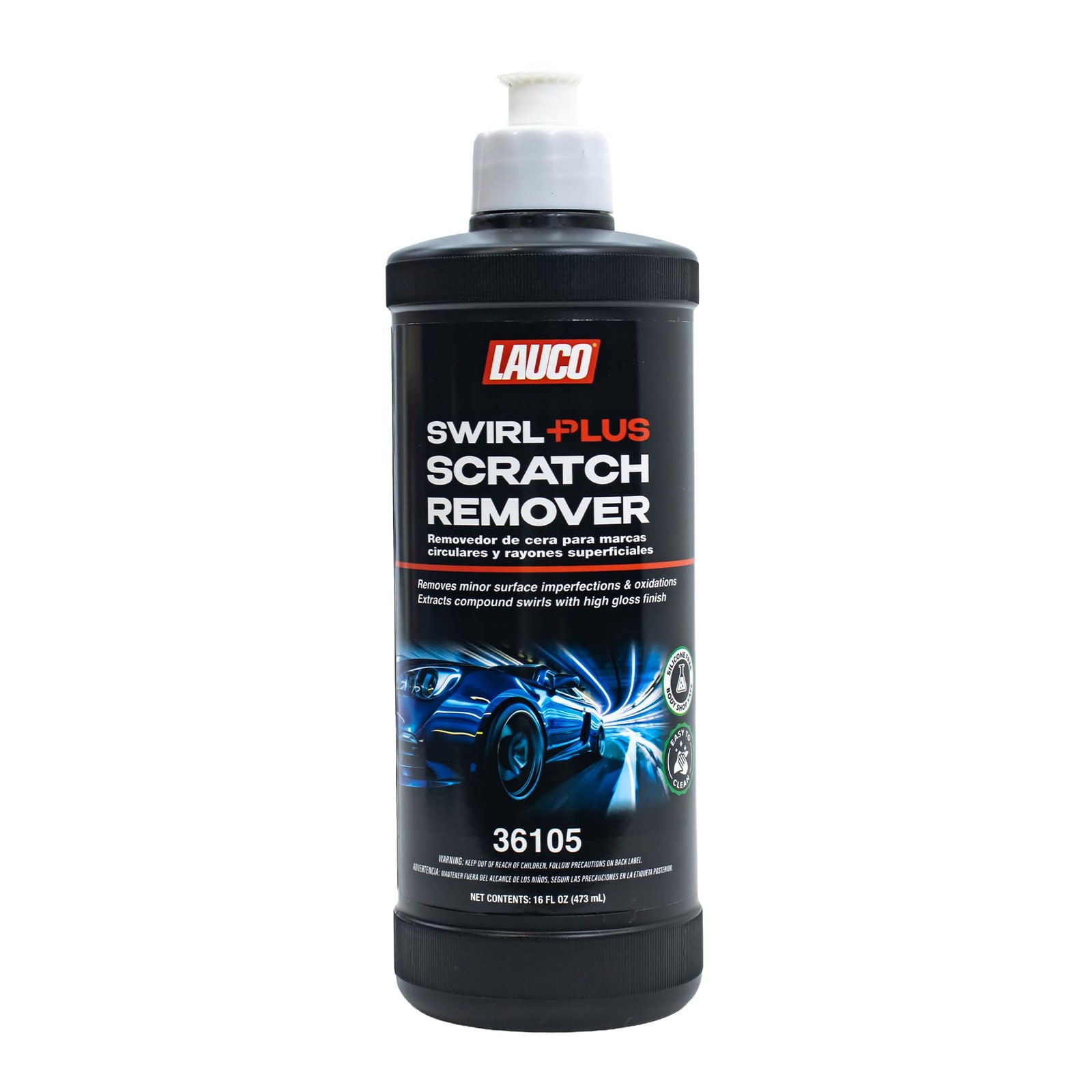LAUCO Swirl+Plus Scratch Remover – 8oz, Polish Compound, Professional