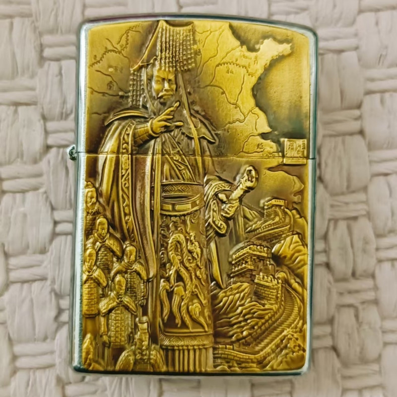 Brass Qin Shi Huang Full Seal Set DIY Accessories (Lighter Not Included)