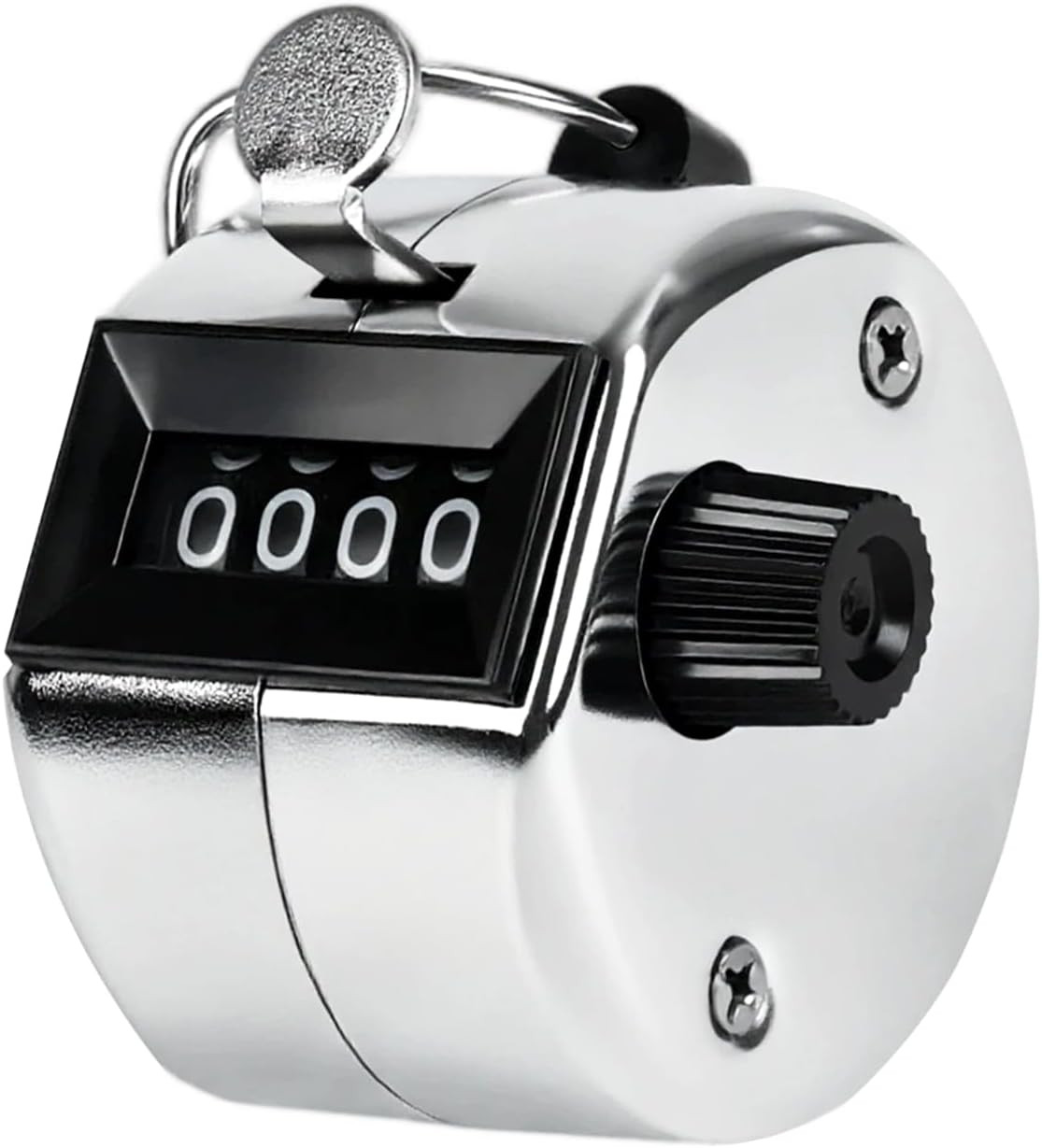 Metal Handheld Tally Counter, Clicker Counter with 4 Digit Display, Hand Mechani