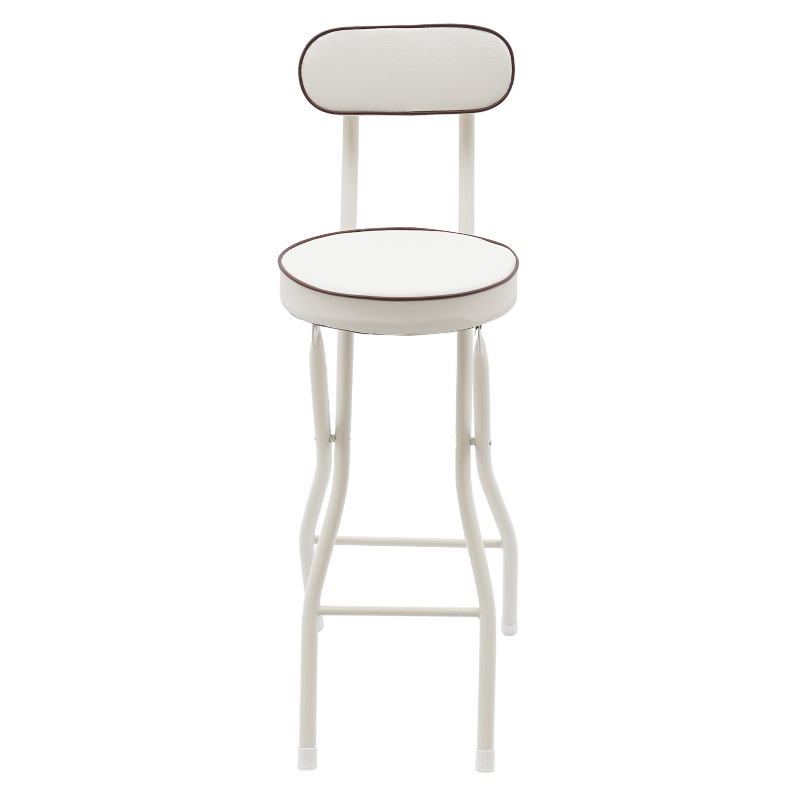 2 Pcs Folding Bar Stool with Backrest Tall Foldable Stool Chair Portable
