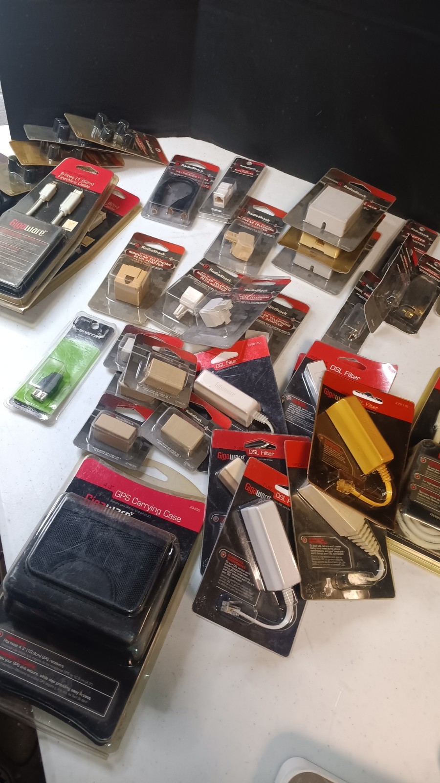Miscellaneous Lot Of NIB GIGAWARE,RADIO SHACK 41 TOTAL SOLD FOR PARTS FREE SHIP