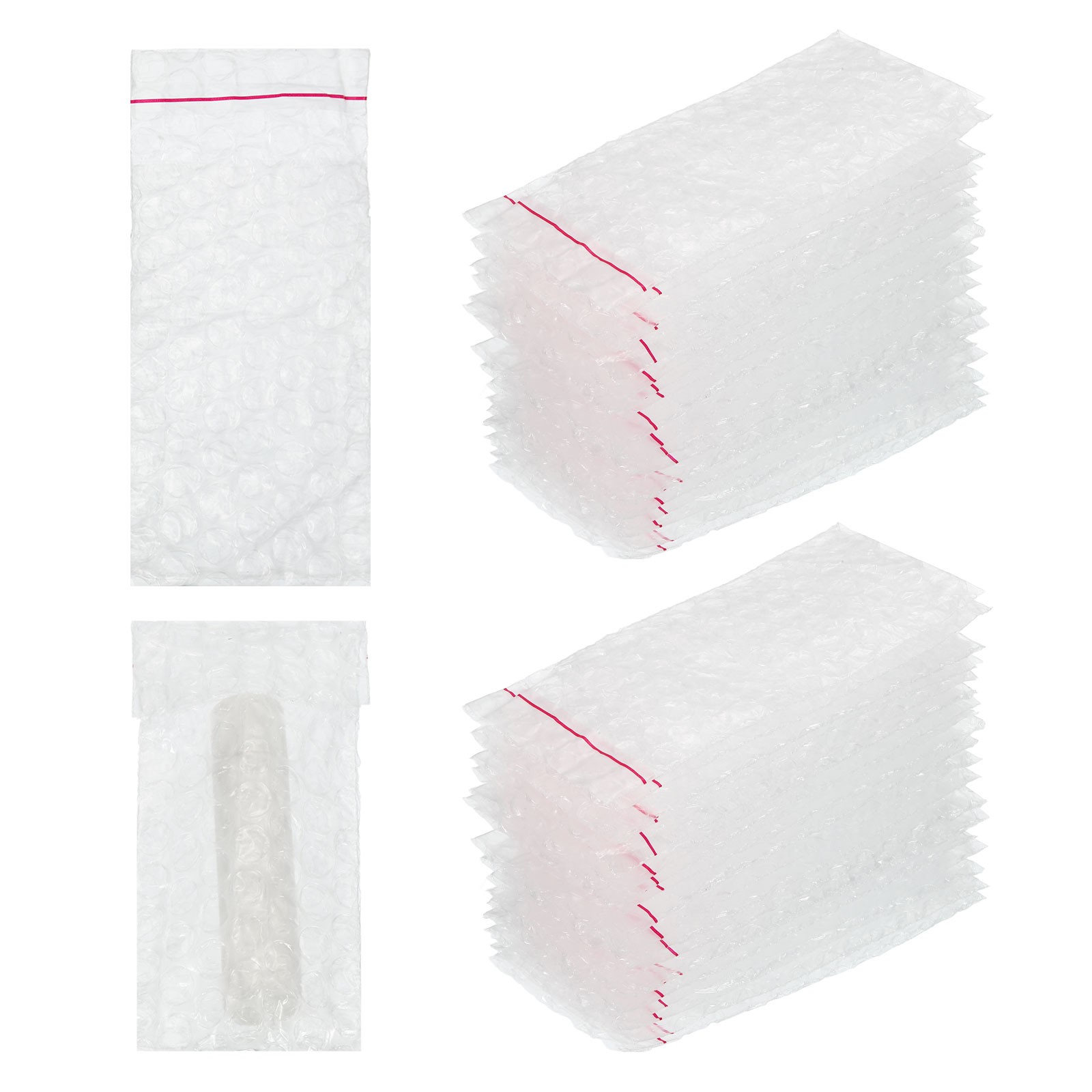 Clear Self Sealing Bubble Bags, (2x3.9 Inch) (200 Pcs), Bubble Wrapping Pouches