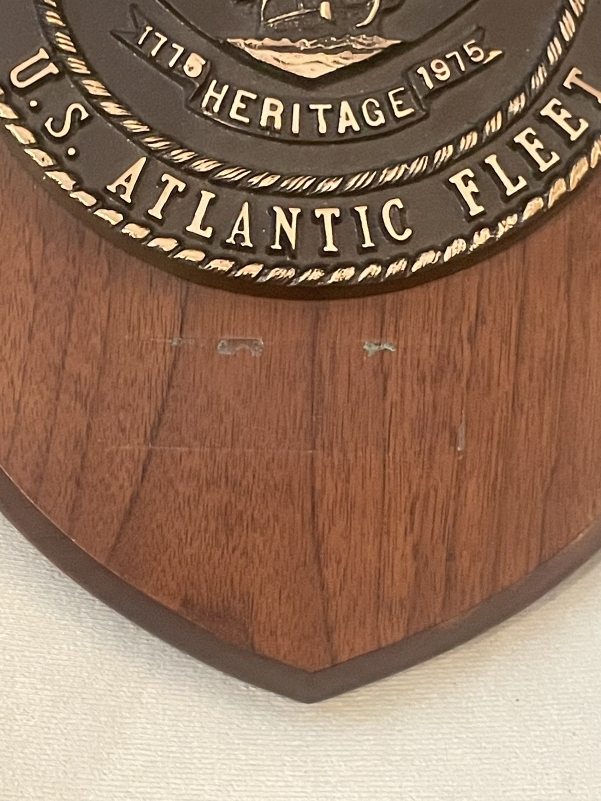 Commander Naval Surface Force U.S Atlantic Fleet Bronze Plaque 1776 1976 Navy