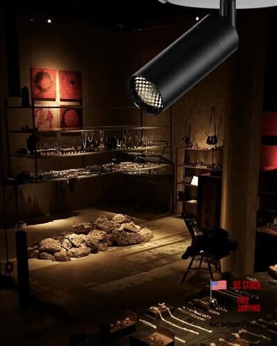 Zoomable LED Ceiling Spotlight Fixture, Flush Mount 10W-4000K Embedded-Black