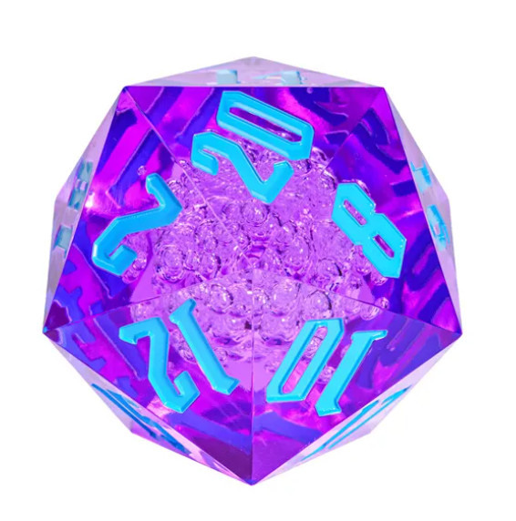 🟣🫧Dark Purple/Blue Titan 55mm Jumbo d20 |  Dungeons Dragons | Dnd Dice