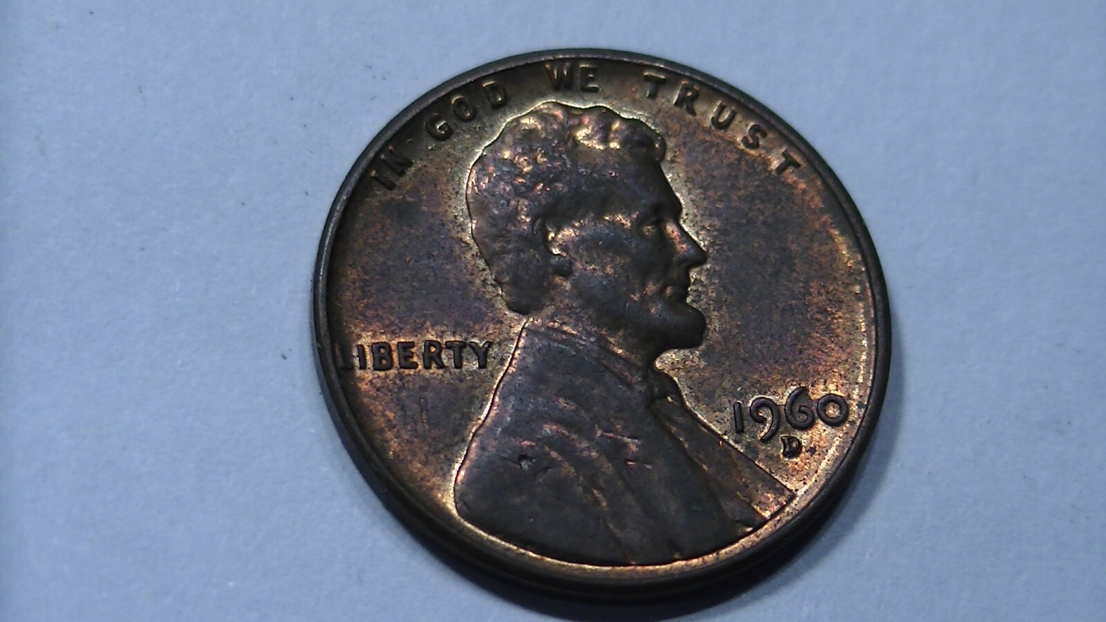 1960 D DENVER DOUBLE DD MINT MARK ERROR LINCOLN MEMORIAL PENNY CENT BOLD NICE!