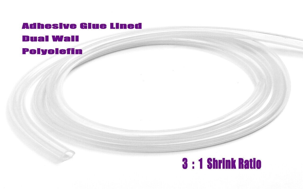 1/4" Diameter Heat Shrink Tubing with Adhesive 3:1 Marine Cable Protection Wire