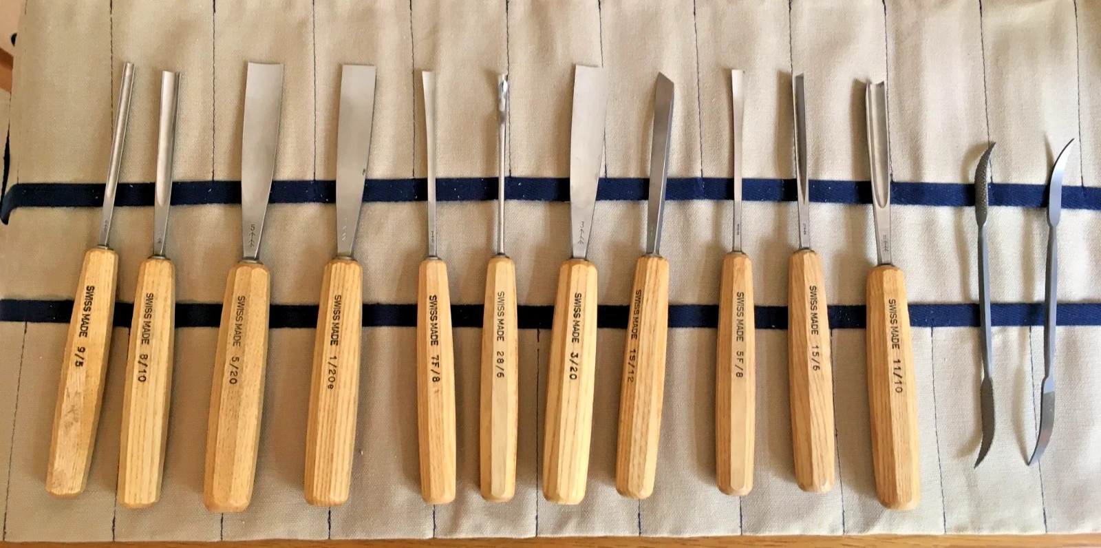 Pfeil Swiss Made Full-Size Wood Carving Tool Set *Original Owner*