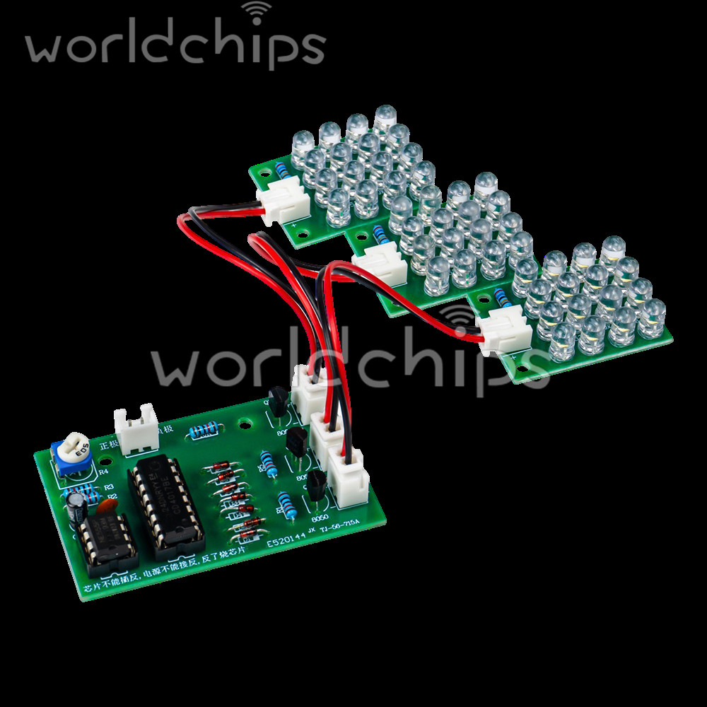 CD4017 + NE555 Flash Light DIY LED Electronic Kit Soldering Learning Project