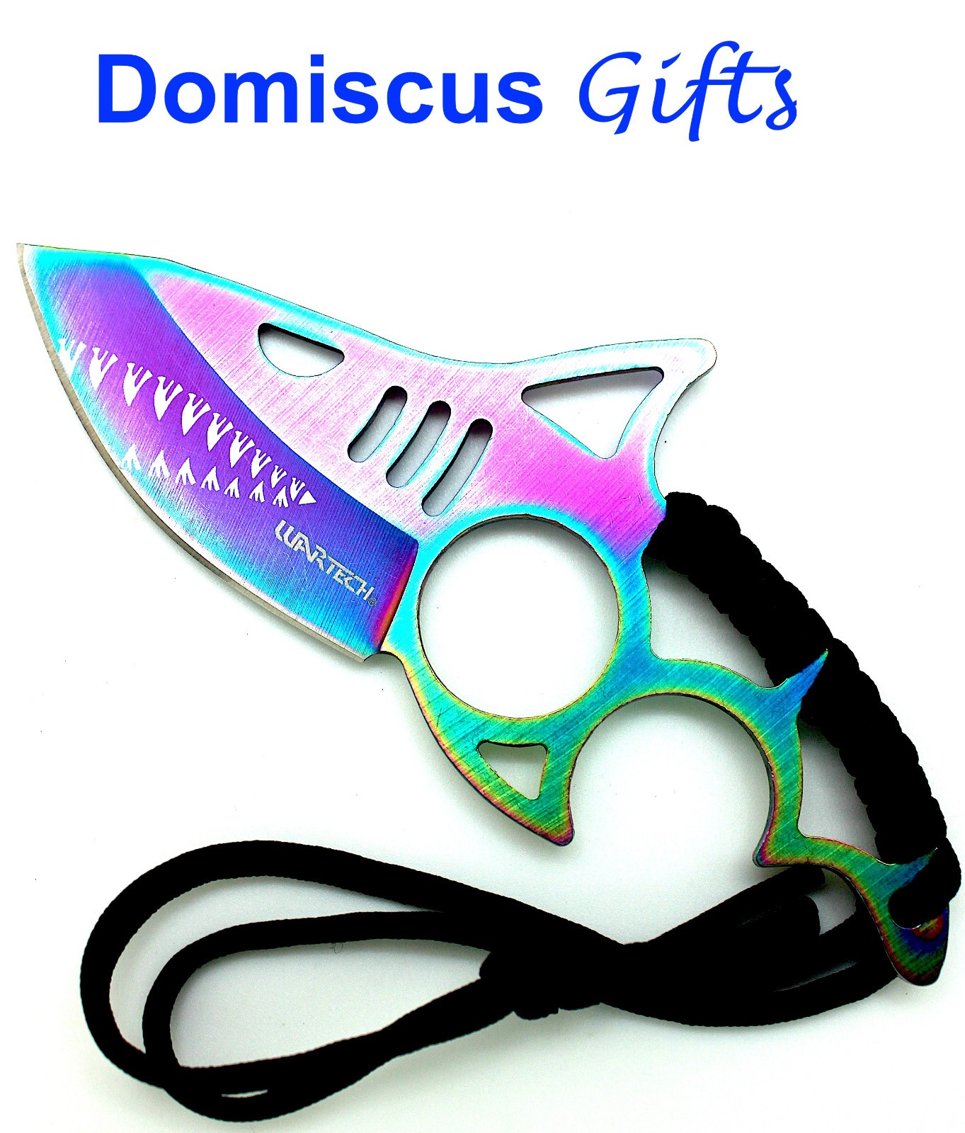 6" NEW! SHARK Stainless Steel Rainbow HUNTING Knife DAGGER Knives Survival Blade