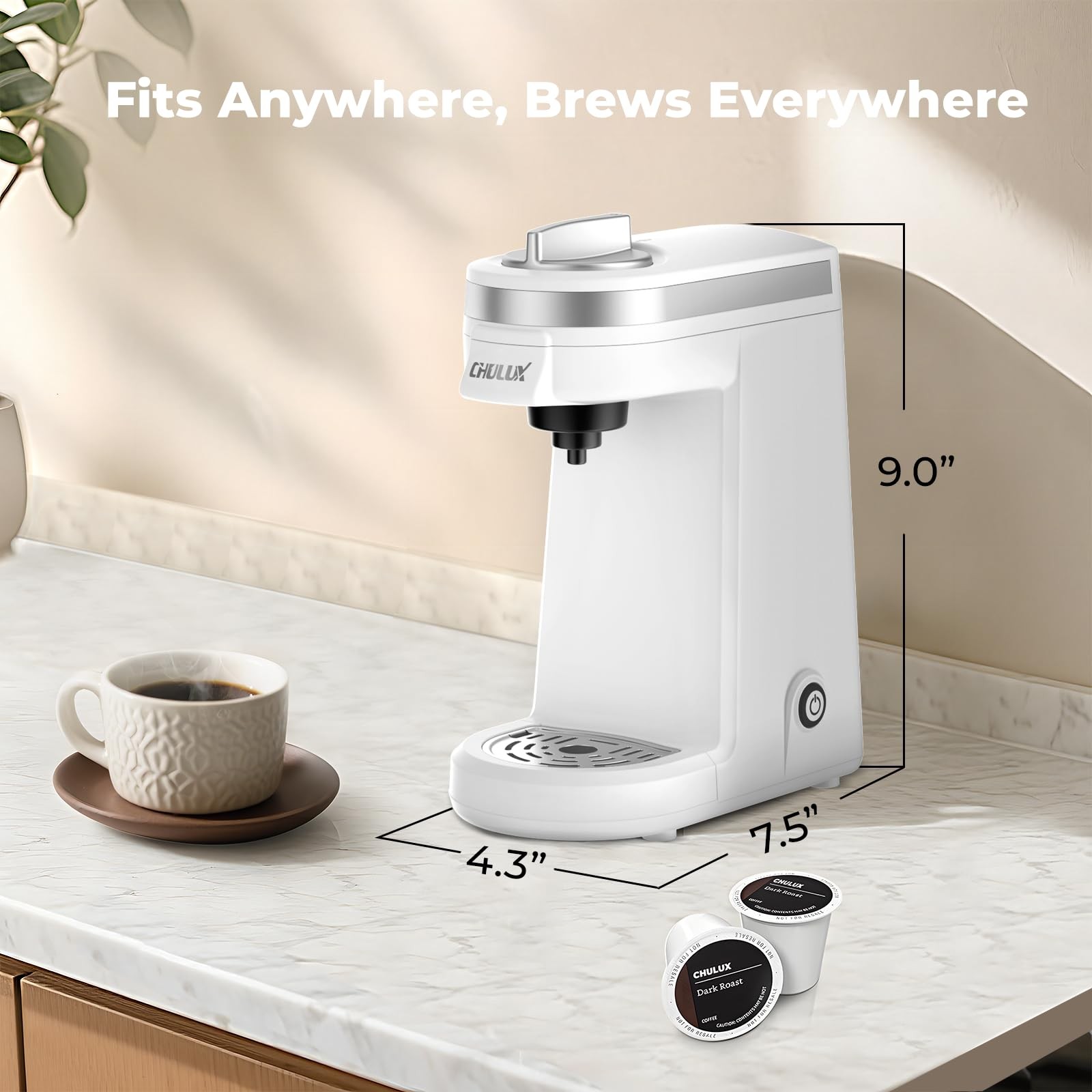 Mini Coffee Maker for K Capsule, Single Serve Coffee Maker for One Cup