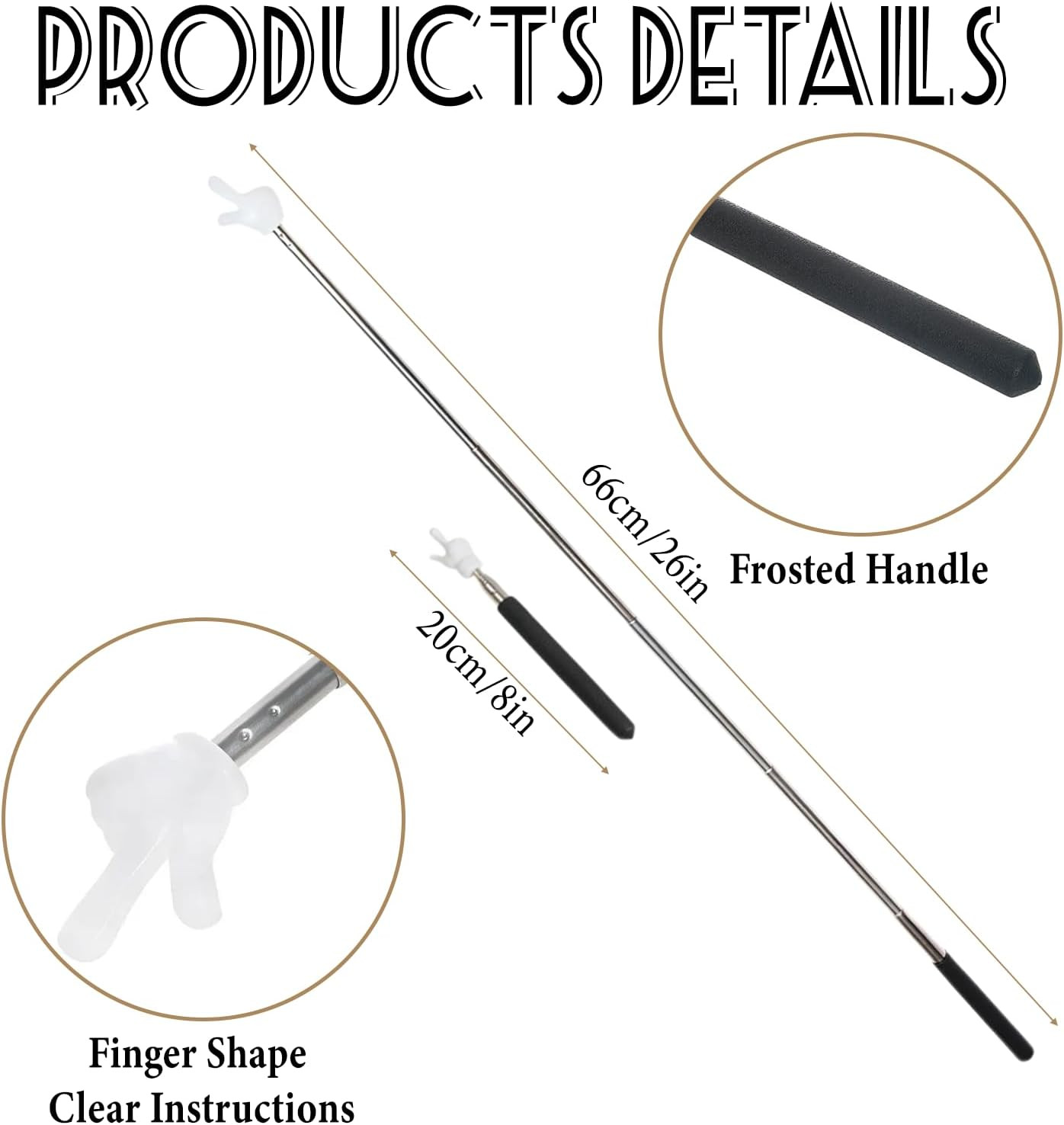 Pointer Finger Stick, Finger Teacher Pointer Stick for Classroom Hand Pointer St