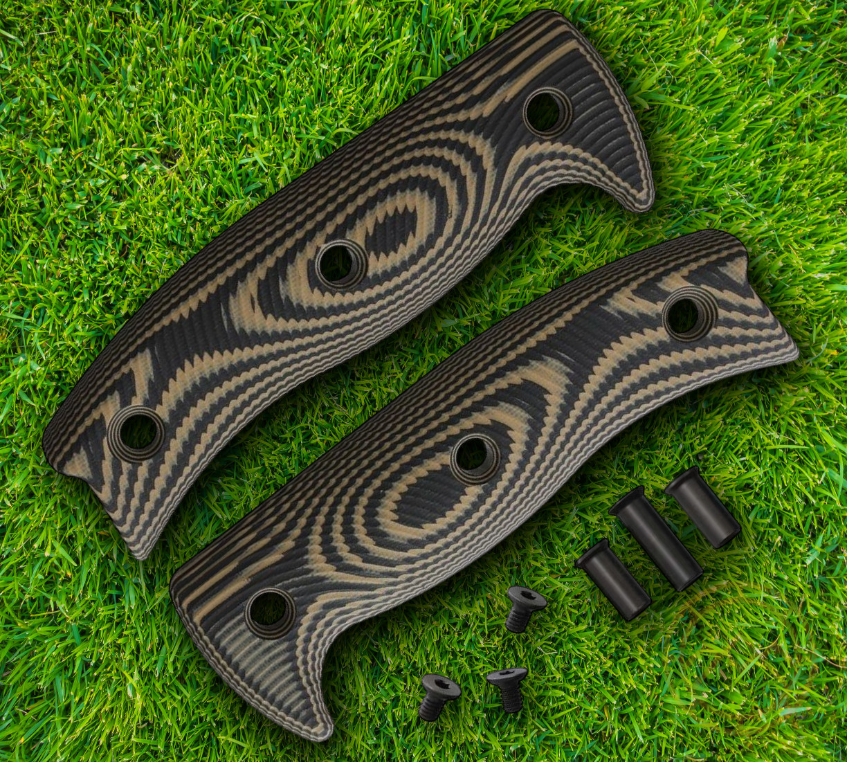 ESEE Handle For ESEE 6 Knife Black And Coyote Brown G10 Construction Hardware