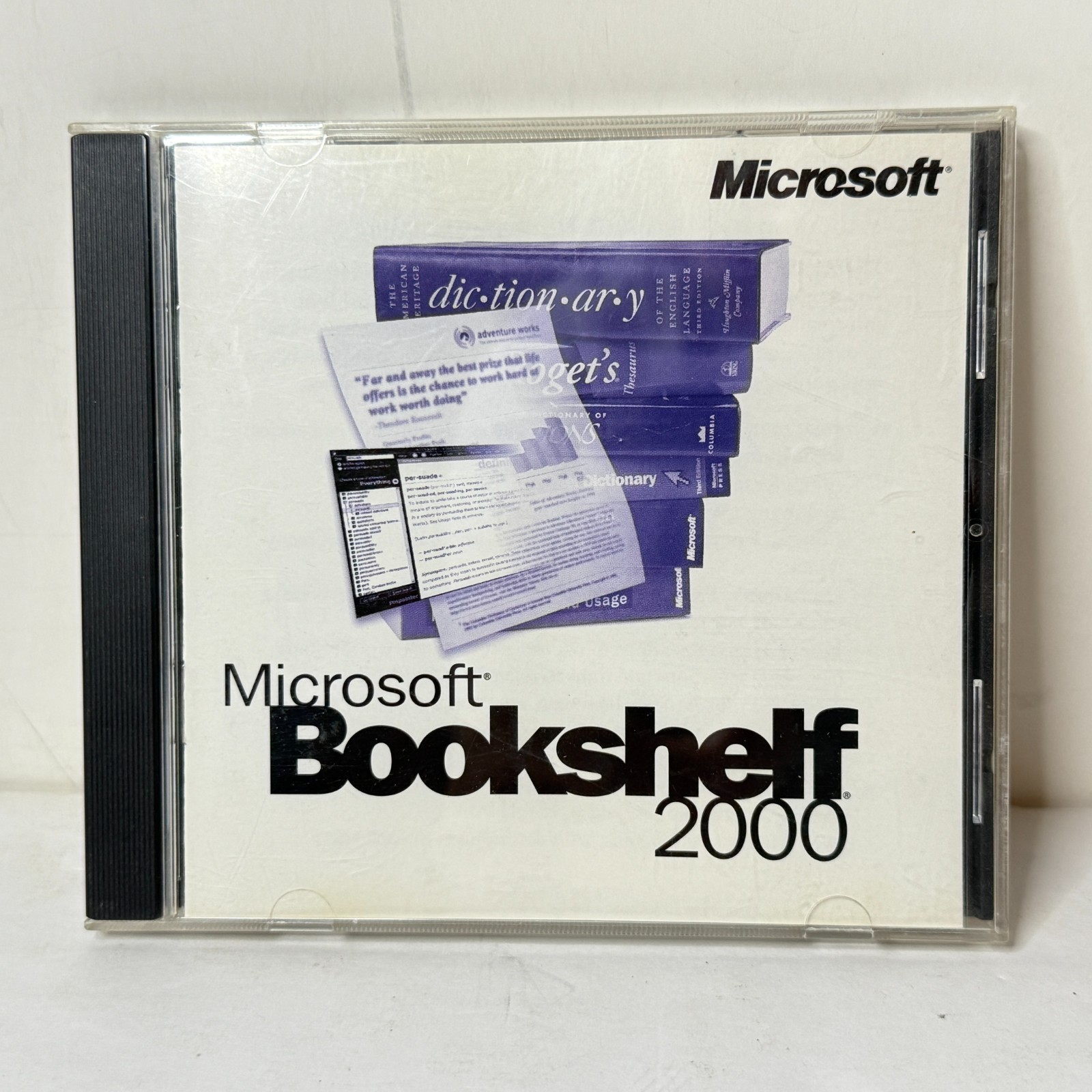 Microsoft Bookshelf 2000 ©1998 [GOOD] Windows Software CD-ROM PC *B2G2*