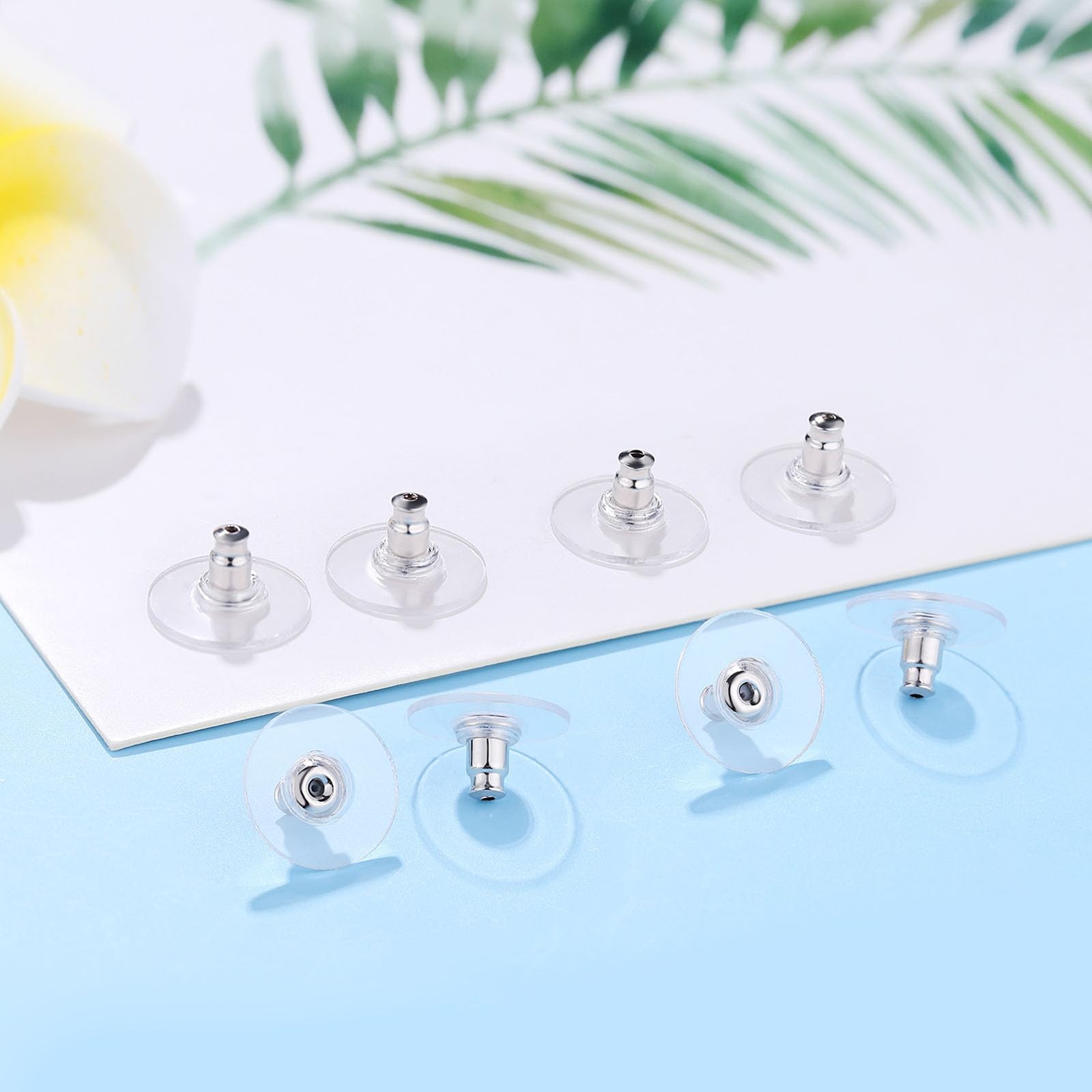 Earring Backs, Kerryjewl 100pcs Flat Backs for Copper Silver