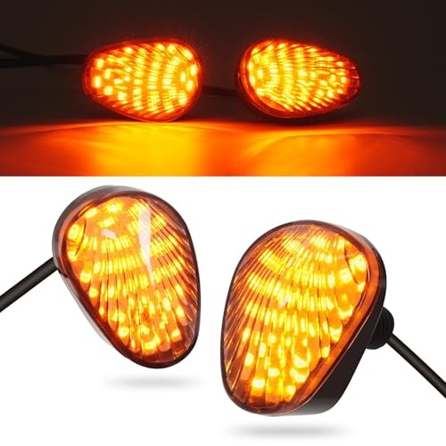 Flush Mount Motorcycle Turn Signal 2PCS 12V Smoked LED Indicator Light