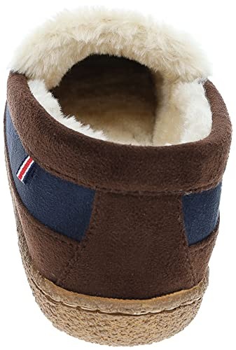 Men's Slipper with Memory Foam, Classic Soft Microsuede 8-9 Navy Blue