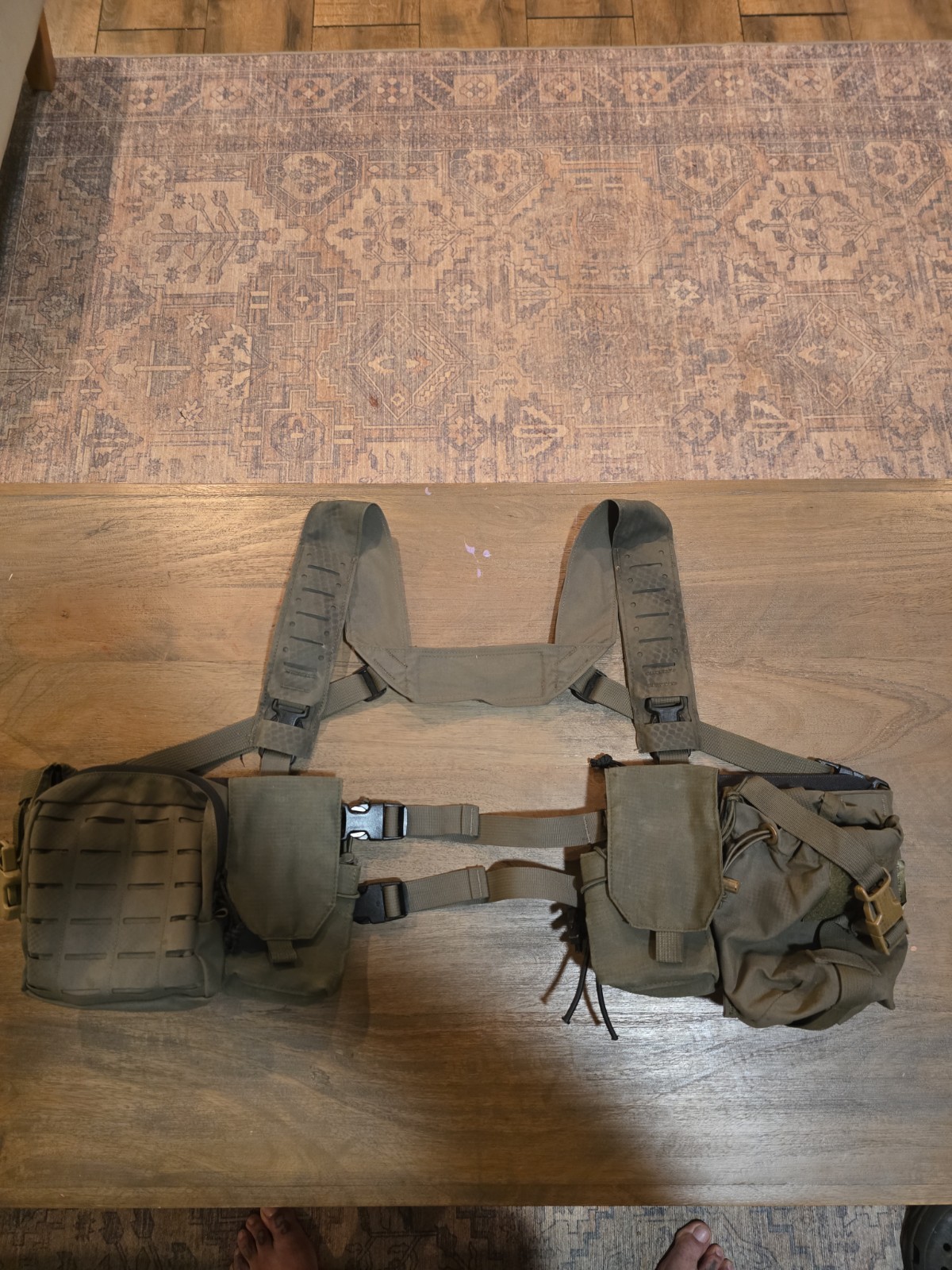 Tracer Tactical Split Chest Rig Ranger Green w/ Pouches