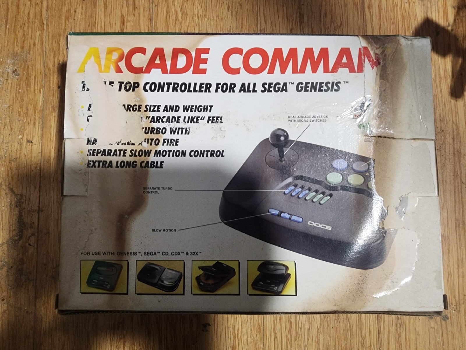 Doc's 6 Buttons Gamepad Arcade Stick Command For Sega Genesis Please Read!