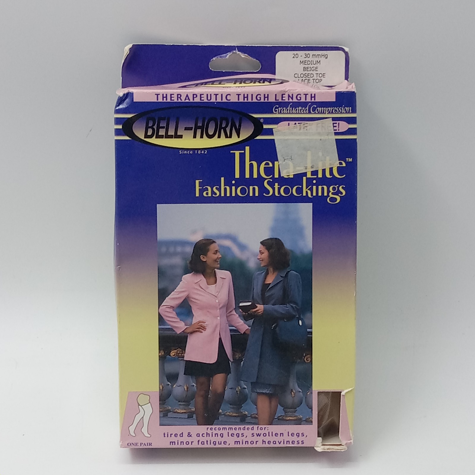 Therapeutic Thigh Length Medium Beige Closed Toe Lace Top 20-30 mmHg