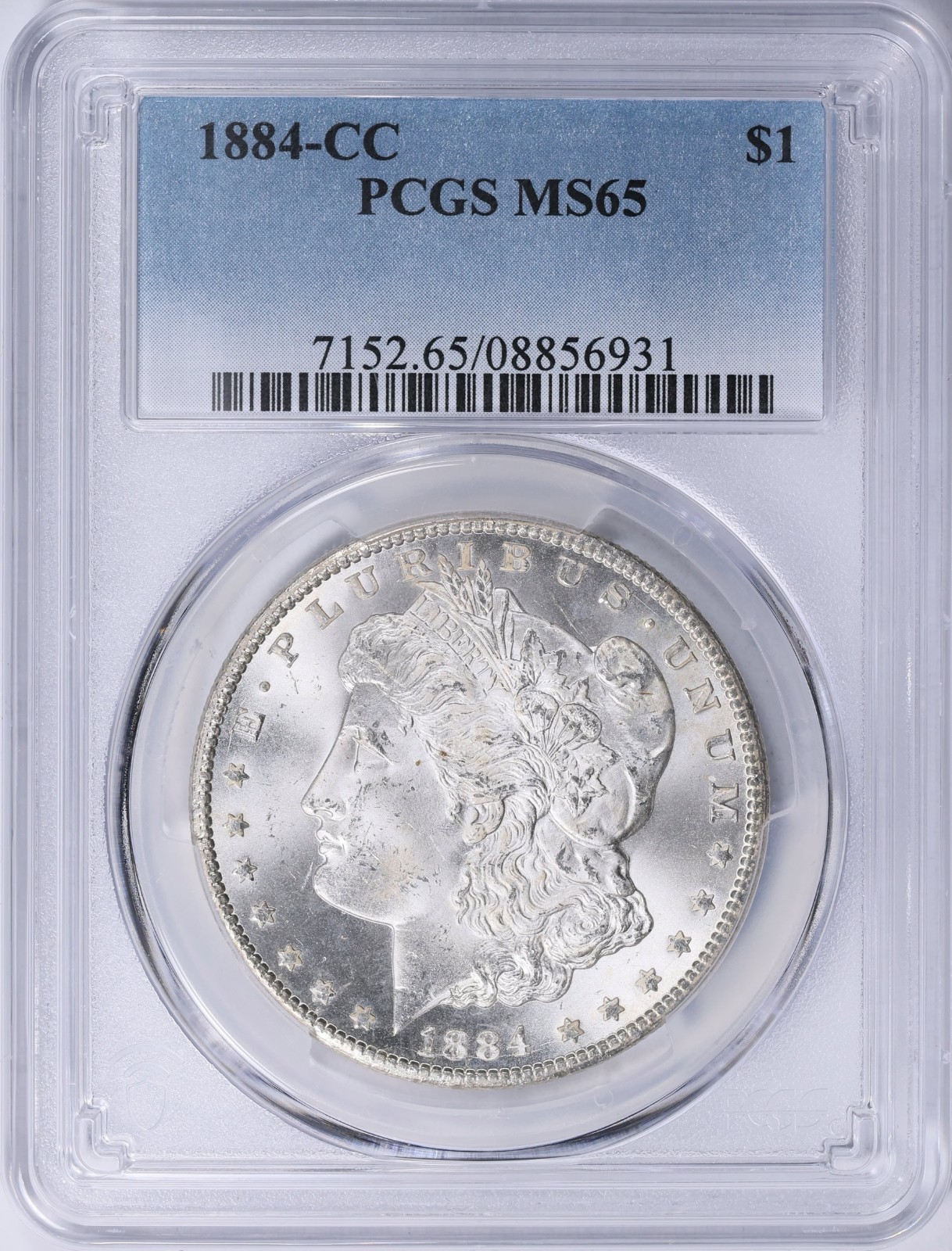 1884 CC Morgan Dollar MS65 PCGS - Gorgeous White Lustrous Gem