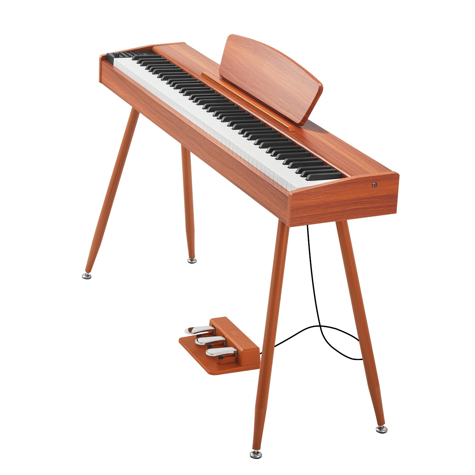 Uimoso 88-Key Digital Piano with  Keys and 280 Tones, Includes Music Stand