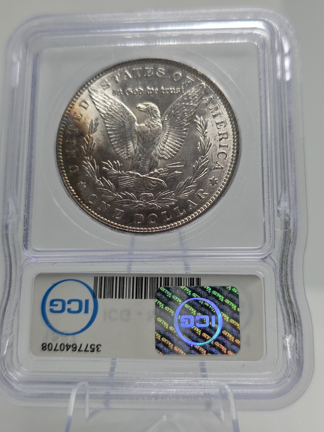 1887 Morgan Silver Dollar MS63 ICG NICE TONING