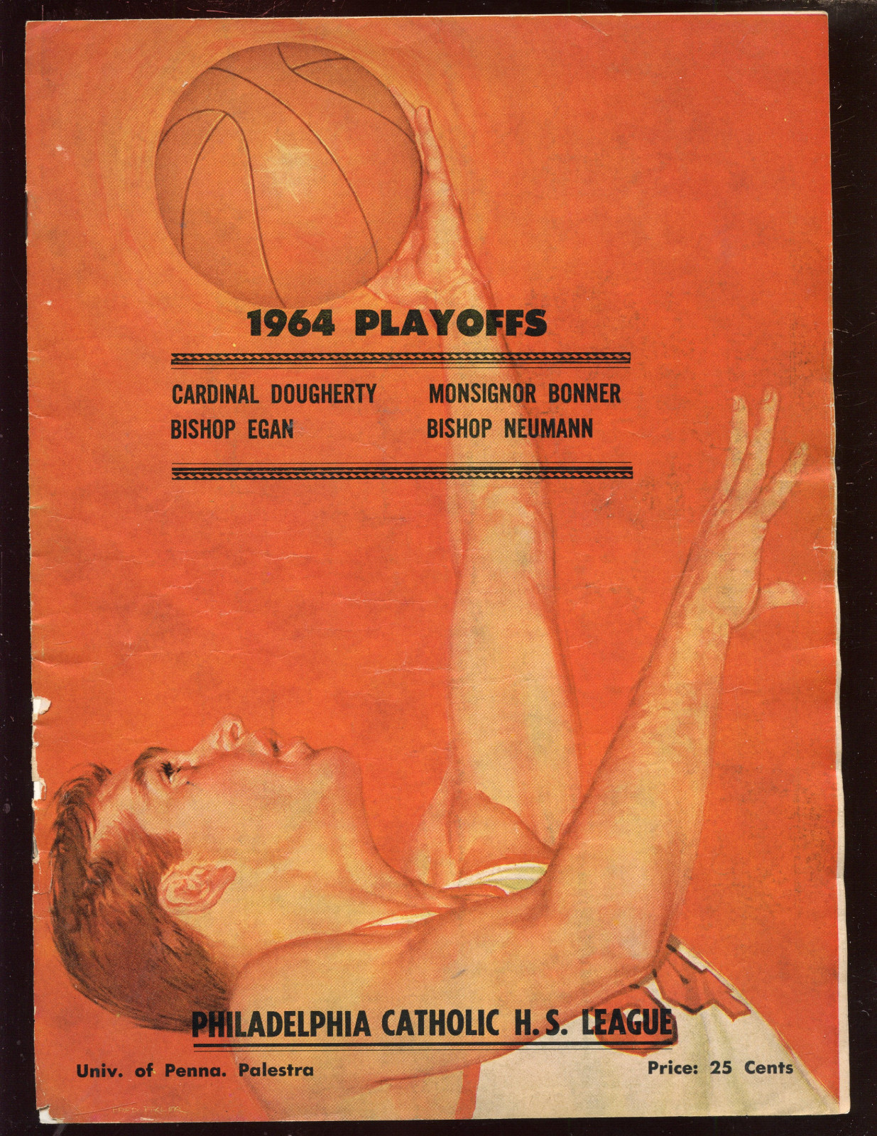 1964 Philadelphia Catholic High School Playoff Program VGEX