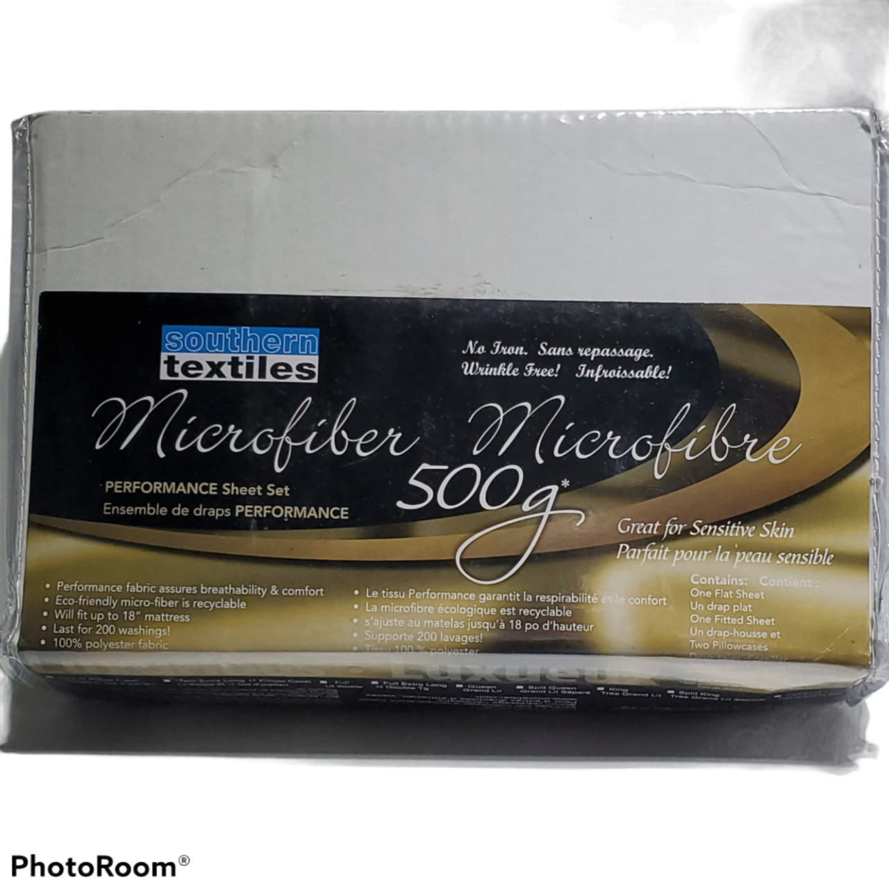 Southern Textiles Microfiber 500g Twin Sheet Set With Pillowcase White New